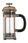 Premier Housewares Cafetiere Coffee Maker Clear Glass French Press Coffee Maker Copper Frame Stainless Steel Coffee Caffettiera 8 X 13 X 18 Cm