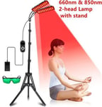 Red Light Therapy Lamp 660nm Red+850nm Dual Infrared Lamps for Body Pain Relief