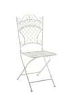 Chaise De Jardin Pliable En Fer Forgé Blanc Mdj10082