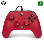 PowerA Förbättrad trådbunden handkontroll - Xbox Series X/S - Artisan Red