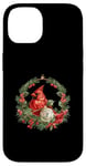 Coque pour iPhone 14 Red Cardinal Christmas Bird Pyjama Merry Christmas