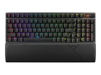 ASUS ROG Strix Scope II 96 - Clavier - 96% - backlit - sans fil - USB, 2.4 GHz, Bluetooth 5.1 - commutateur : ROG NX (hot-swappable) - noir