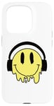 Coque pour iPhone 15 Pro Sourire jaune fondant drôle souriant visage dégoulinant mignon