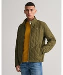 Gant Mens Quilted Windcheater Jacket - Green - Size Medium