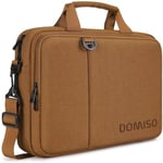 DOMISO 17 pouces Imperméable Sacoche de Protection Ordinateur Portable Sac à Bandoulière pour 17,3" Macbook Pro 17/IdeaPad 3 Gen 7/MSI GS73VR Stealth Pro/HP Envy/ASUS ROG,Brun