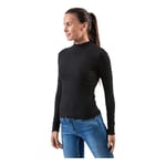 ONLY NOS Onlemma L/s High Neck Top JRS T-Shirt À Manches Longues, Noir (Black Black), Large Femme