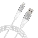 JOBY USB Lightning Cable, Charging and Synchronization Cable, 1.2m Length, White, Compatible with iPhone, iPad and iPod, MFi Certified, USB-A to Lightning Cable