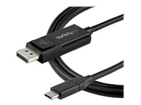 Startech.Com 3Ft/1M Usb C To Displayport 1.4 Cable 8K 60Hz/4K, Bidirectional Dp To Usb-C Or Usb-C To Dp Reversible Video Adapter Cable, Hbr3/Hdr/Dsc, Usb Type C/Thunderbolt 3 Monitor Cable - 8K Usb-C To Dp Cable (Cdp2dp141mbd) - Displayport-Kabel -