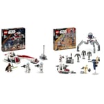 LEGO Star Wars BARC Speeder Escape Set, The Mandalorian Building Toy for Kids & Star Wars Clone Trooper & Battle Droid Battle Pack Building Toys for Kids