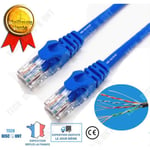 TD® cable ethernet lan catégorie 6 haut débit reseau imprimante ordinateur portable ps4 souple double fibre gigabit wifi xbox pc