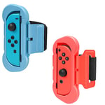 FYOUNG Wrist Straps for Just Dance 2024 2023 2022 2021, 2 Pack Adjustable Elastic Wrist Bands for Zumba Compatible with Nintendo Switch/Switch OLED - Blue/Red - Blue/Red