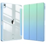 FINTIE Coque pour iPad Air 11 Pouces 2024 M2 / iPad Air 5 2022 / iPad Air 4 2020 10.9" - [Rangement de Stylet] Housse Transparente Claire Etui Antichoc Veille/Réveil Auto, Ombre Littorale