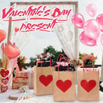 24 Pcs Valentines Day Gift Bags, Candy Bags Goodie Bags with Handles Heart5523