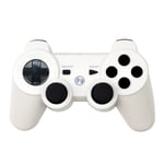 Trådlös PS3-kontroll, Professionell PS3-gamepad, Touch Panel Joypad med Dubbel Vibration, Bluetooth Game Controllers Vit