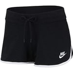 Nike W NSW HRTG Short Mesh Shorts de Sport Femme Black/White/White FR : XL (Taille Fabricant : XL)