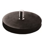 hoffmann Jeu de 2 aimants plats avec tige filetée, Néodyme,⌀: 66 mm