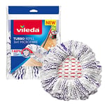 Vileda Turbo 3in1 mop refill | pack of 1| suitable for all Vileda spin mop systems | +40% more cleaning power** | for hard floor surfaces | removes over 99% of bacteria with just water*