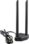 Antenne WiFi 2.4GHz/5.8GHz Omnidirectionnelle Base Magnétique Puissante avec Câble d'Extension RG174 RP-SMA Mâle 2M Antenne WiFi PC Routeur de Bureau Répéteur Signal pour Cartes WiFi Carte PCI