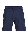 JACK & JONES Men's Jpstswift Cargo Sweat Shorts AUT, Blazer Navy, S