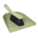 York Balayette et Pelle avec Caoutchouc - Kit de Balayage Manuel - Pelle et balayette - Fabriqué en granulés - Kit de Balayage écologique (Vert) - 8,5 x 5,5 x 2,5 cm