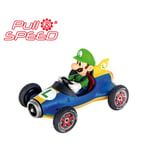 Carrera Mario Kart "Mach 8" Pull-back Lekebil 1:43 - Luigi