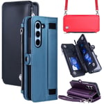 Leather Z Fold 5 Case Phone Wallet Cover for Samsung Galaxy Z Fold 5 Phone