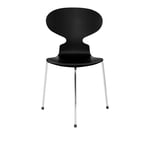 Fritz Hansen - 3100 Myran 3 ben, Färgad Ask, Vit, Underrede Warm Graphite - Ruokapöydän tuolit - Arne Jacobsen - Valkoinen - Metalli/Puu