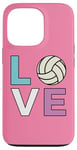 Coque pour iPhone 13 Pro Volleyball, rose foncé