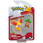 Fennekin and Bonsly Pokemon Battle Figure Pack - 2-3" Toy Action Figures - New