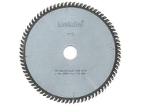 Metabo 628087000, Gjuten Aluminium, Brons, Spånskiva, Laminat, Mdf, Plast, Trä, 25 Cm, 3 Cm, Tungsten Carbide Tipped (Tct), 1,8 Mm, 6100 Rpm