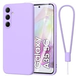 Fyriswho Coque pour Samsung Galaxy A35 5G + 1 Pièces Verre Trempé, Coque Galaxy A05S Souple Silicone Mince Étui Protection Anti-Rayures Housse pour Samsung Galaxy A35 5G (6.6") - Violet