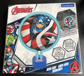 LEXIBOOK MARVEL AVENGERS GAMING KIDS DESK TV ROOM DECOR LED NEON LAMP **BNIB**