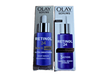 2x Olay Serums Retinol24 MAX +40% Night Serum Fragrance Free 40ml