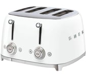 SMEG 50's Retro Style TSF03WHUK 4-Slice Toaster - White, White