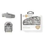 NEDIS CCBW89355GY connecteur de fils RJ45 Gris - Connecteurs de fils (RJ45, Gris, Cat6, U/UTP (UTP), 10 pièce(s), ampoule