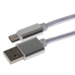 Maplin Fast Charging USB C to USB-A 2.0 Braided Cable, 0.25m, Charging and Syncing, for Apple MacBook, iPad Pro, iPad Air, iPhone 15, Samsung Galaxy phones, Microsoft Surface, Google Pixel and more