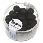 Rayher Renaissance 25 Perles de Cire en Verre Mat 8 mm Noir