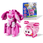 Super Wings Transformations Supercharged Dizzy Pet, Figurine de Jeu d'environ 6 cm pour Enfants, Jouet-Avion et Figurine-Robot pour Les 3 Ans et Plus, garçons Filles