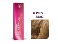 Wella Professionals, Color Touch Plus, Ammonia-Free, Semi-Permanent Hair Dye, 88/07 Light Blonde Natural Intense Chestnut, 60 Ml