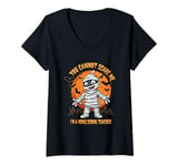 Womens YOU CANNOT SCARE ME I'M A MIDDLE SCHOOL TEACHER V-Neck T-Shirt