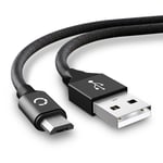 Câble Micro USB de 2m pour Logitech MX Masters 2S / MX Anywhere 2S / Keys-to-Go / K800, K830 / G903 / MX Ergo transfert de données et charge 2A noir