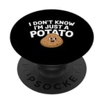 I Don't Know I'm Just A Potato Funny Kawaii Patate Saying PopSockets PopGrip Adhésif