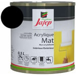 Peinture acrylique mat noir Jafep 0,5 L