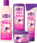 Aussie Curls Shampoo and Conditioner Set with Leave In Conditioner Curl Cream, C