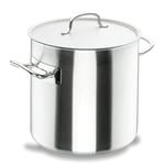 LACOR , Casserole en acier inoxydable de haute qualité , couvercle inclus, convient à tous les types de poêles, finition mate, capacité : 3,2 l, diamètre : 32 cm, argent, métal