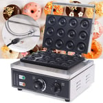 Lot de 12 Donut Maker Antiadhésif 1500 w Gaufrier Électrique Commercial 220V Electrique Doughnut Baker Maker Machine Usage Commercial Antiadhésif