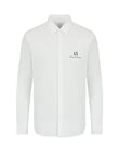 Armani Exchange A|x Long Sleeve Icon Logo Button Shirt Chemise, White, S pour des Hommes