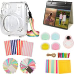 Mini 11 accessoires pour Fujifilm Instax Mini 11 étui de protection avec 8 accessoires utiles, 4 filtres de couleurs, étui transparent + objectif à selfie rose.[G634]