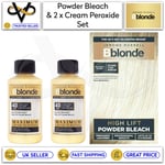 Jerome Russell Powder Bleach & 2 x Cream Peroxide 75ml Set Professional Results