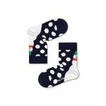 Happy Socks Unisex Kids Happy Kids Jumbo Snowman Socks, Navy, 4-6 Years UK